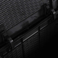 vidaXL Caixa de arrumação para jardim 90 L vime PP preto