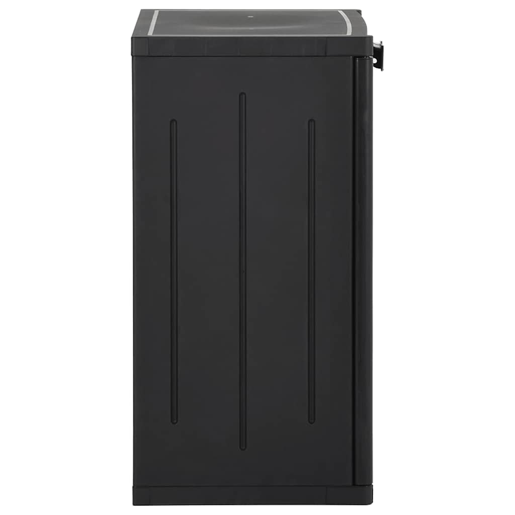 vidaXL Móvel de arrumação para jardim 65x45x88 cm vime PP preto