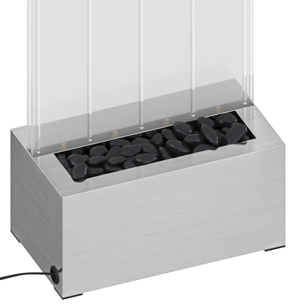 Coluna de bolhas com LEDs RGB 110 cm aço inoxidável e acrílico