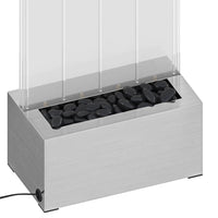 Coluna de bolhas com LEDs RGB 110 cm aço inoxidável e acrílico