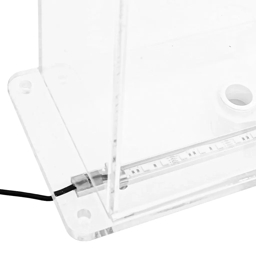 Fonte de piscina com luzes LED RGB 51 cm acrílico