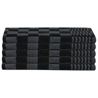 Conjunto de panos de cozinha 10 pcs algodão preto e cinzento