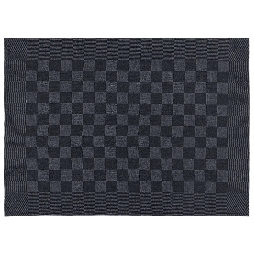 Conjunto de panos de cozinha 10 pcs algodão preto e cinzento