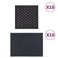 Conjunto de panos de cozinha 20 pcs algodão preto e cinzento