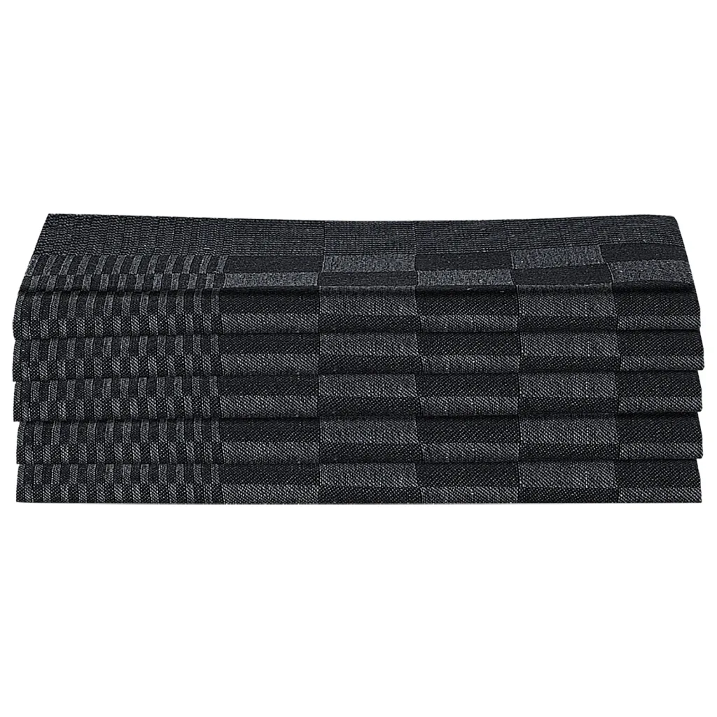 Conjunto de panos de cozinha 20 pcs algodão preto e cinzento