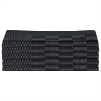Conjunto de panos de cozinha 20 pcs algodão preto e cinzento