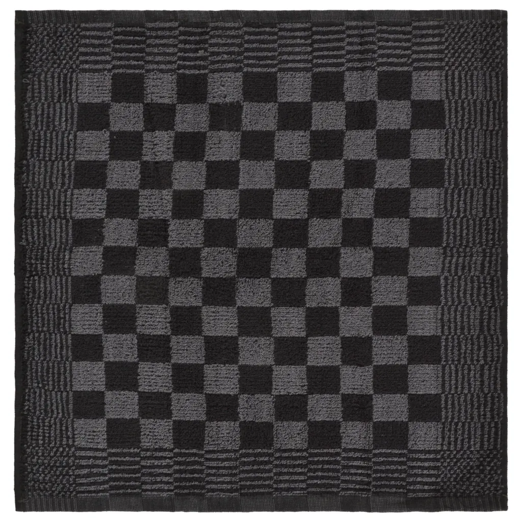 Conjunto de panos de cozinha 20 pcs algodão preto e cinzento