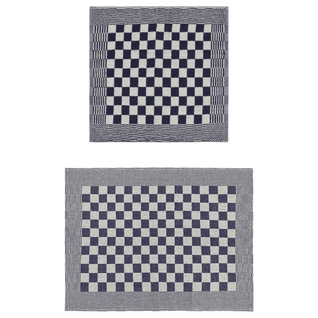 Conjunto de panos de cozinha 10 pcs algodão azul e branco