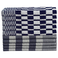 Conjunto de panos de cozinha 10 pcs algodão azul e branco