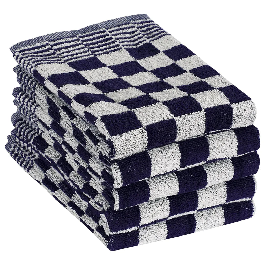 Conjunto de panos de cozinha 10 pcs algodão azul e branco