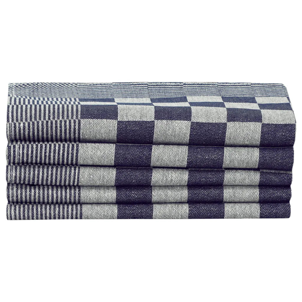 Conjunto de panos de cozinha 10 pcs algodão azul e branco
