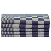 Conjunto de panos de cozinha 10 pcs algodão azul e branco