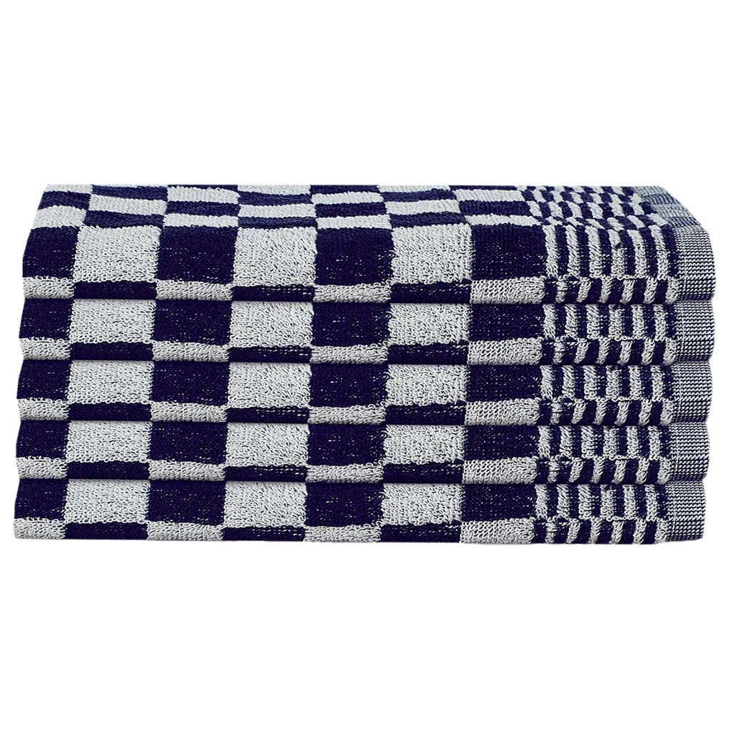 Conjunto de panos de cozinha 10 pcs algodão azul e branco
