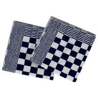 Conjunto de panos de cozinha 10 pcs algodão azul e branco