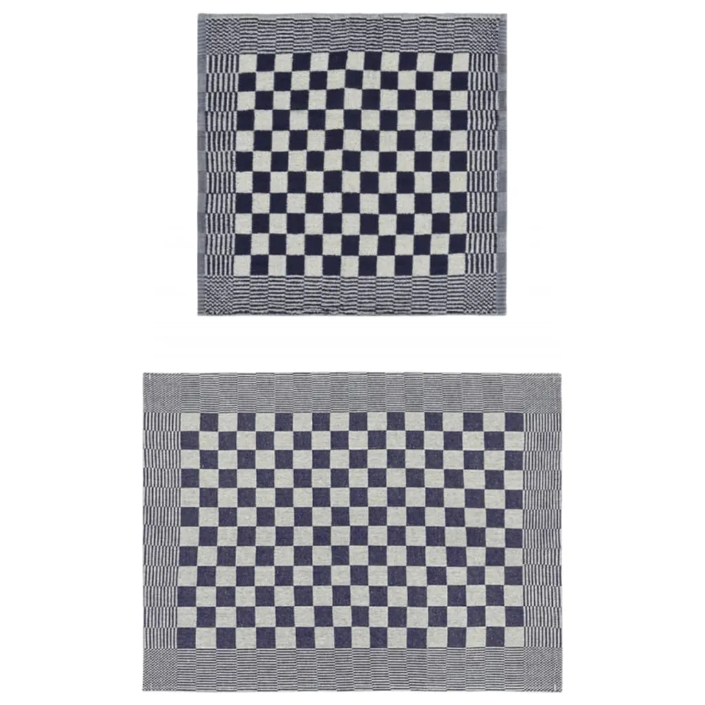 Conjunto de panos de cozinha 20 pcs algodão azul e branco