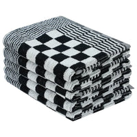 Conjunto de panos de cozinha 10 pcs algodão preto e branco