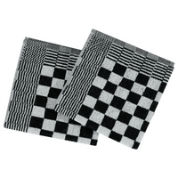 Conjunto de panos de cozinha 10 pcs algodão preto e branco