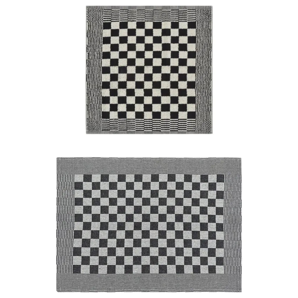 Conjunto de panos de cozinha 20 pcs algodão preto e branco