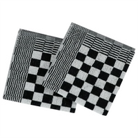 Conjunto de panos de cozinha 20 pcs algodão preto e branco