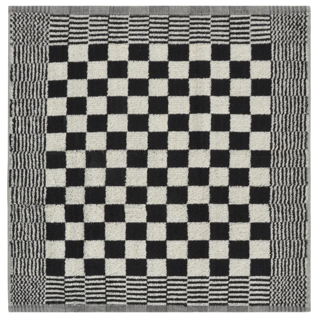 Conjunto de panos de cozinha 20 pcs algodão preto e branco
