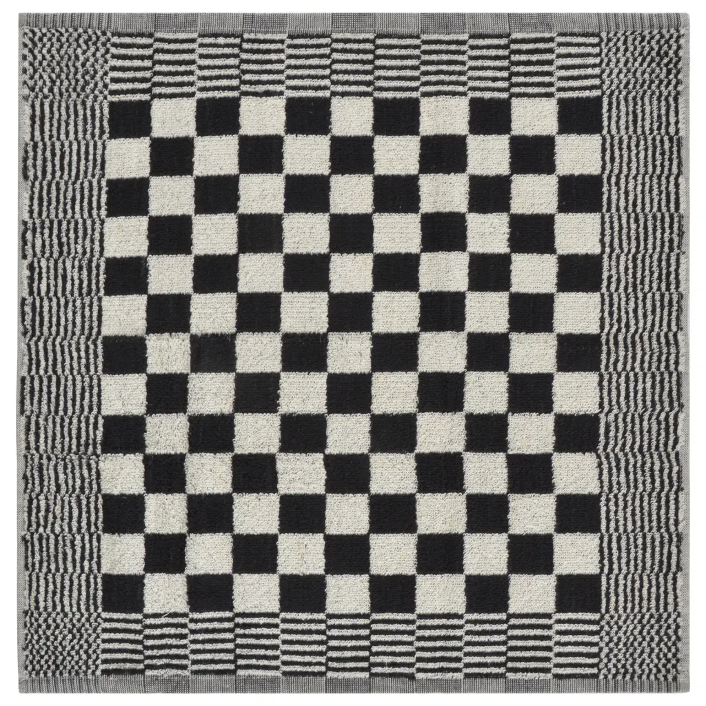Conjunto de panos de cozinha 50 pcs algodão preto e branco