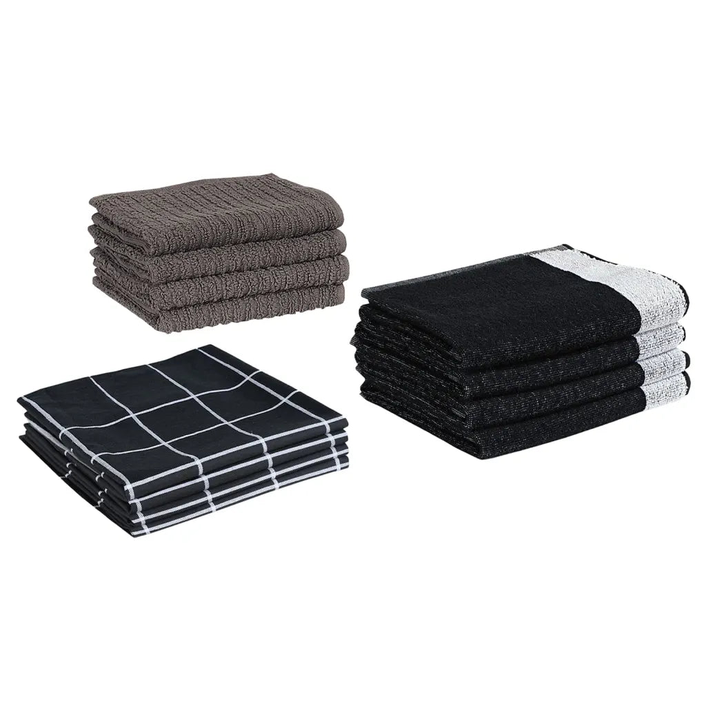 Conjunto de panos de cozinha 12 pcs algodão