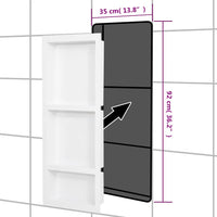 Habitáculo chuveiro c/ 3 compartim. 41x99x9 cm branco brilhante