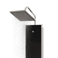 Coluna de duche vidro 18x45,5x130 cm preto