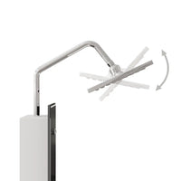 Coluna de duche vidro 18x45,5x130 cm preto