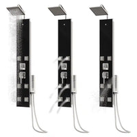 Coluna de duche vidro 18x45,5x130 cm preto