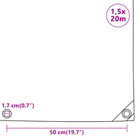Lona 650 g/m² 1,5x20 m
