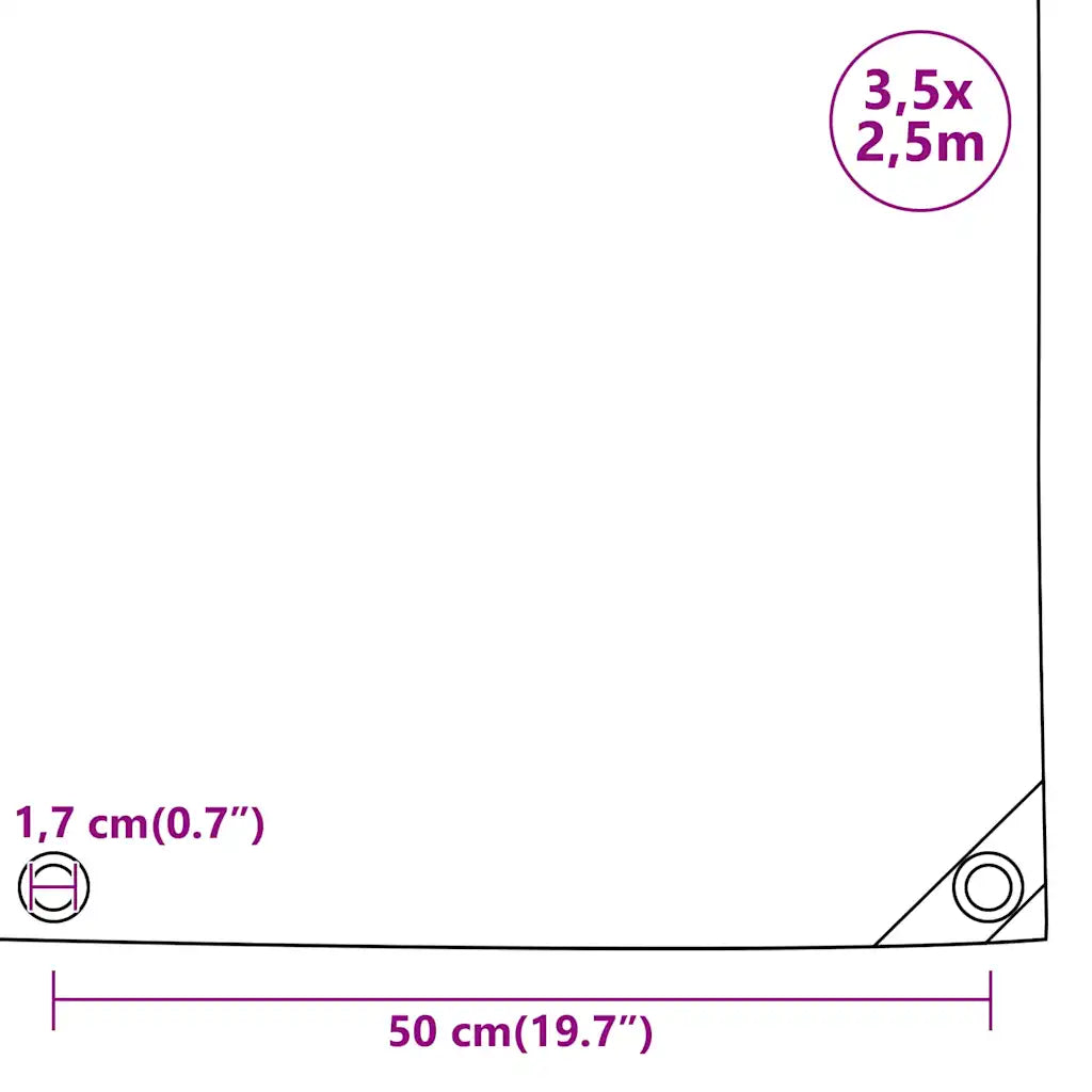 Lona 650 g/m² 3,5x2,5 m