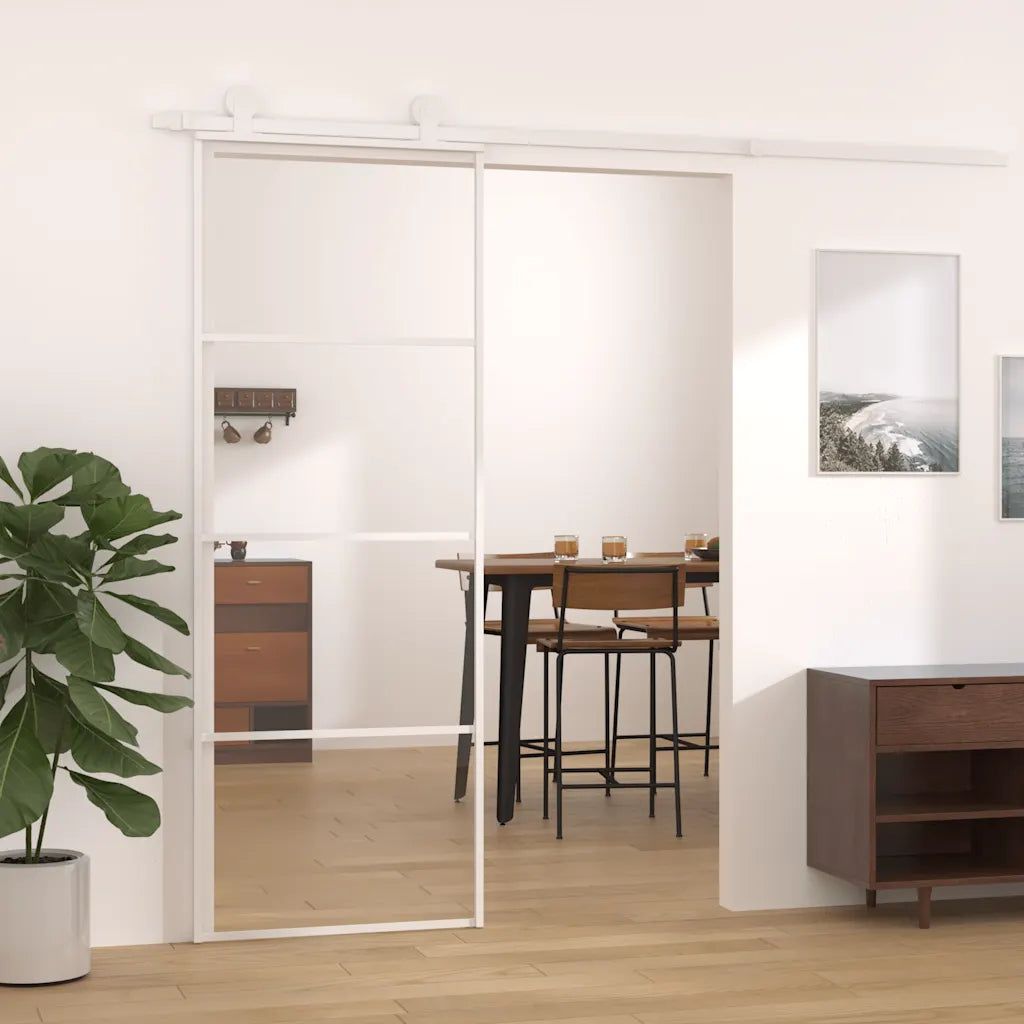 Porta deslizante em vidro ESG e alumínio 76x205 cm