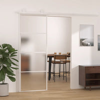Porta deslizante em vidro ESG fosco e alumínio 76x205 cm