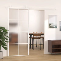 Porta deslizante vidro ESG fosco e alumínio 90x205 cm