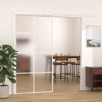 Porta deslizante vidro ESG fosco e alumínio 102,5x205 cm