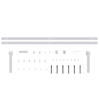 Mini kit para armário deslizante aço carbono  branco