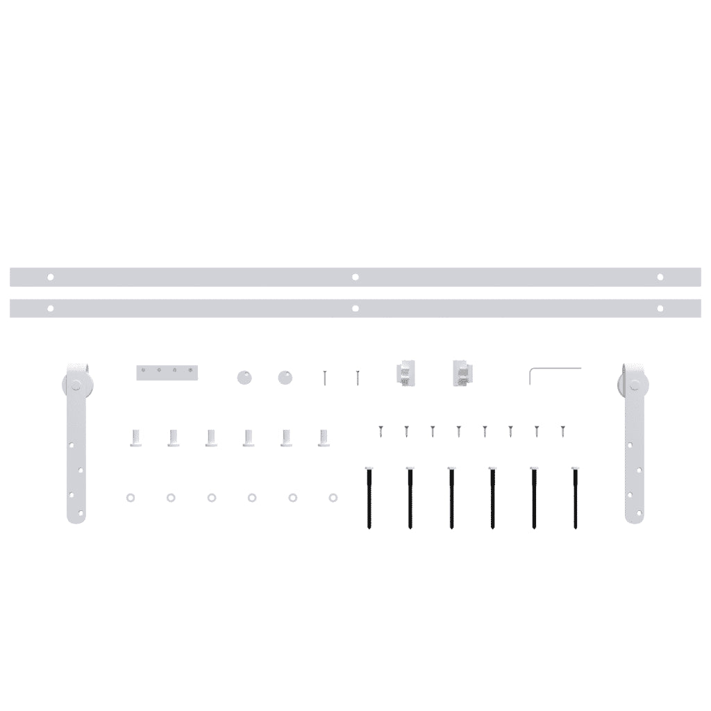 Mini kit para armário deslizante aço carbono  branco