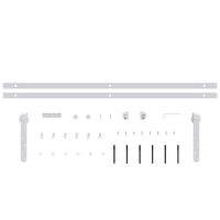 Mini kit para armário deslizante aço carbono  branco