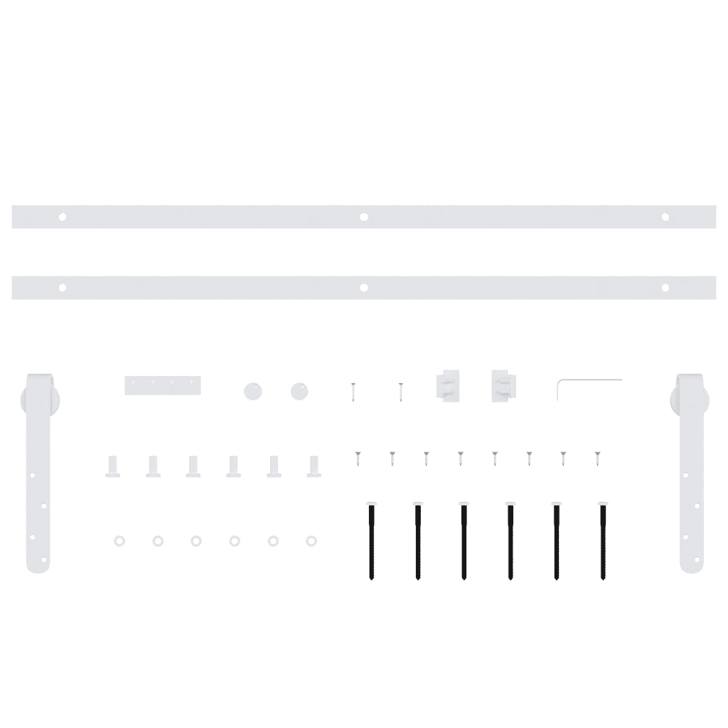 Mini kit para armário deslizante aço carbono  branco
