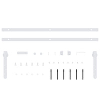 Mini kit para armário deslizante aço carbono  branco