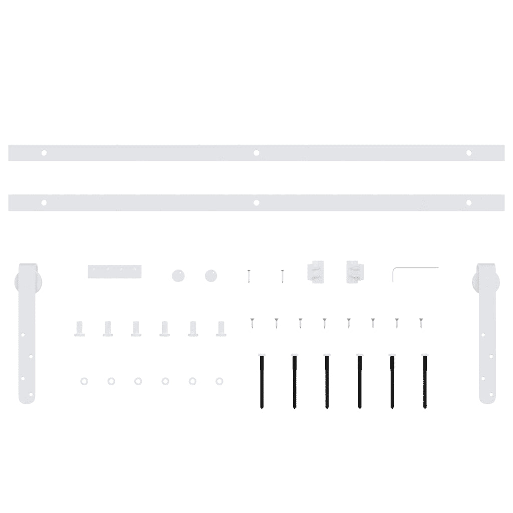 Mini kit para armário deslizante aço carbono  branco