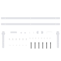 Mini kit para armário deslizante aço carbono  branco