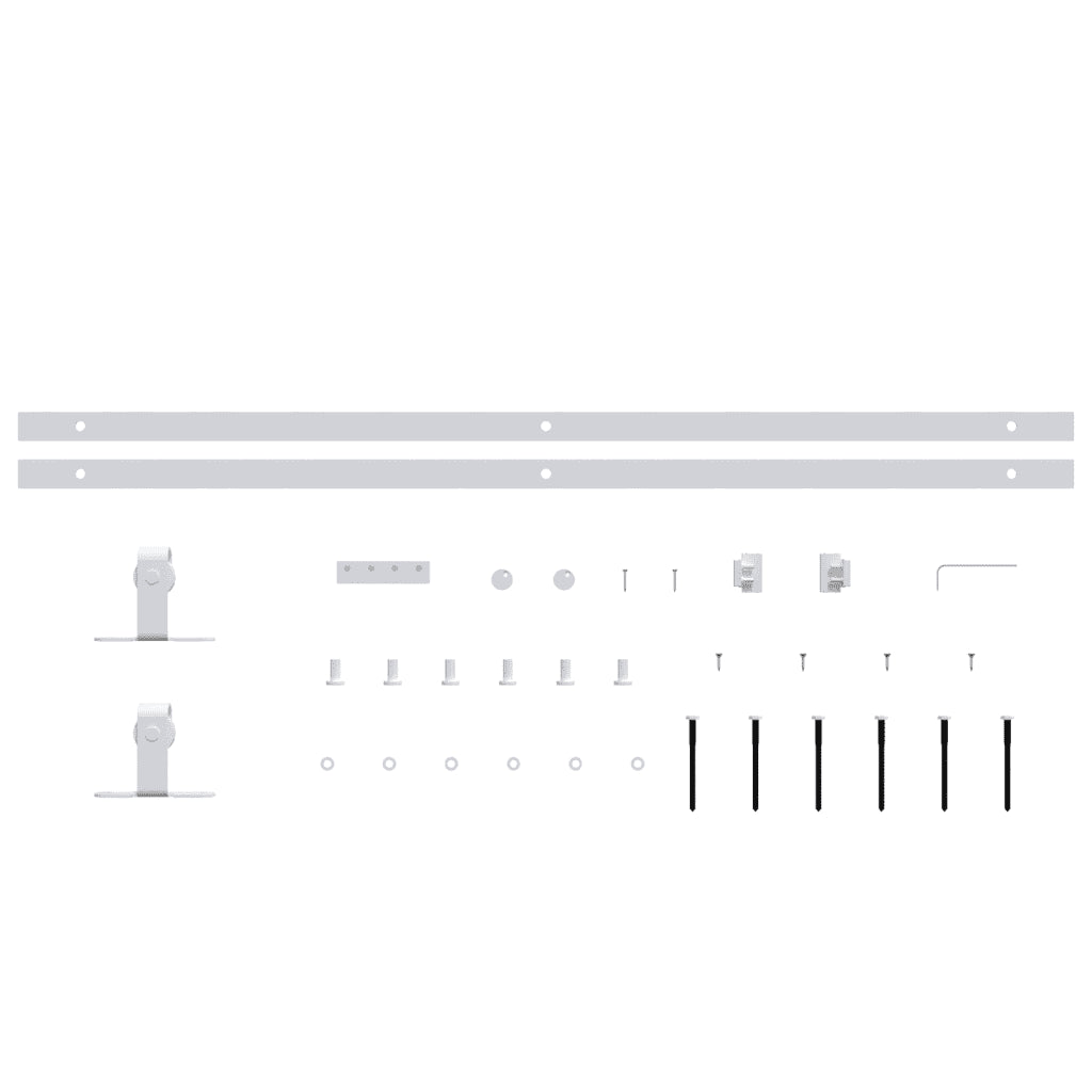 Mini kit para armário deslizante aço carbono  branco