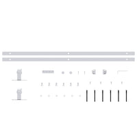 Mini kit para armário deslizante aço carbono  branco