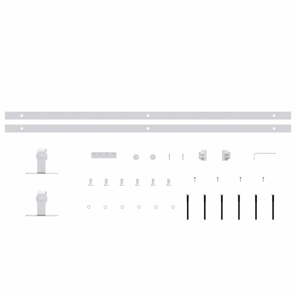 Mini kit para armário deslizante aço carbono  branco