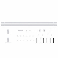 Mini kit para armário deslizante aço carbono  branco