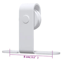 Mini kit para armário deslizante aço carbono  branco