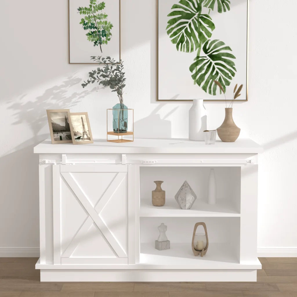 Mini kit para armário deslizante aço carbono  branco