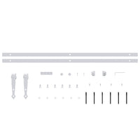 Mini kit para armário deslizante aço carbono  branco